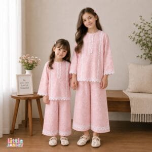 Unitika Cotton Ladies Set - Soft Pink
