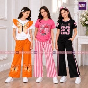 3 Set Cotton Combo -1004- Whitish Orange , Whitish Pink , Pinkish Black