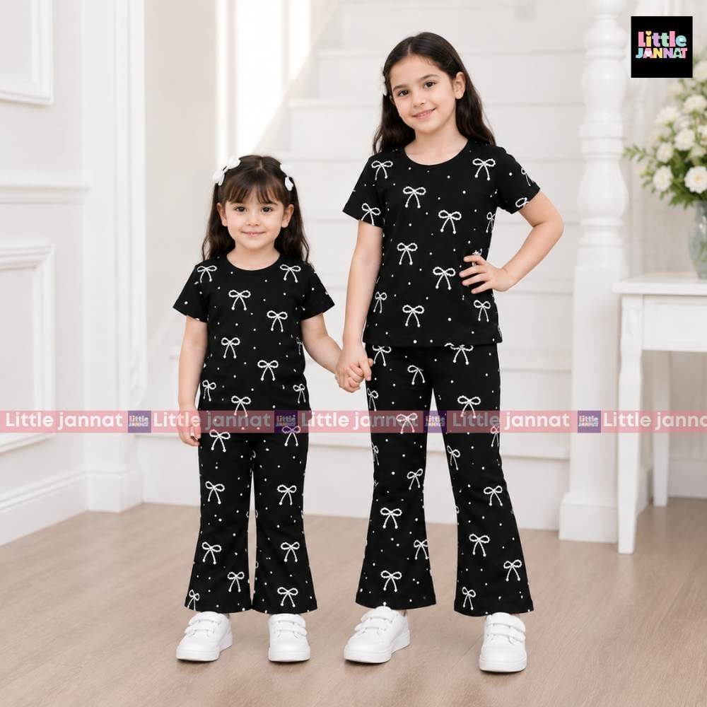 Cotton Summer Set -208 - Ribbon Black