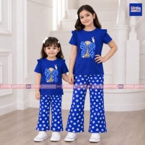 Cotton Summer Set -211 - Whitish Ribbon Blue